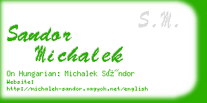 sandor michalek business card